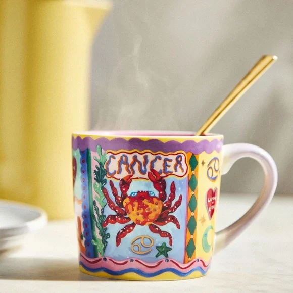 Anthropologie Eleanor Bowmer Stoneware Zodiac Mug - Picture 1 of 2